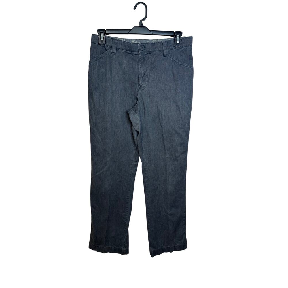 Lee comfort waistband mid-rise, dark gray stretch denim trousers Size 12